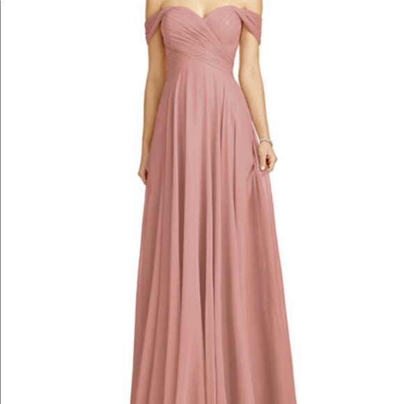 Dessy Collection Dress 2970 Chiffon Sweetheart Maxi Bridesmaid Dress - Picture 2 of 14